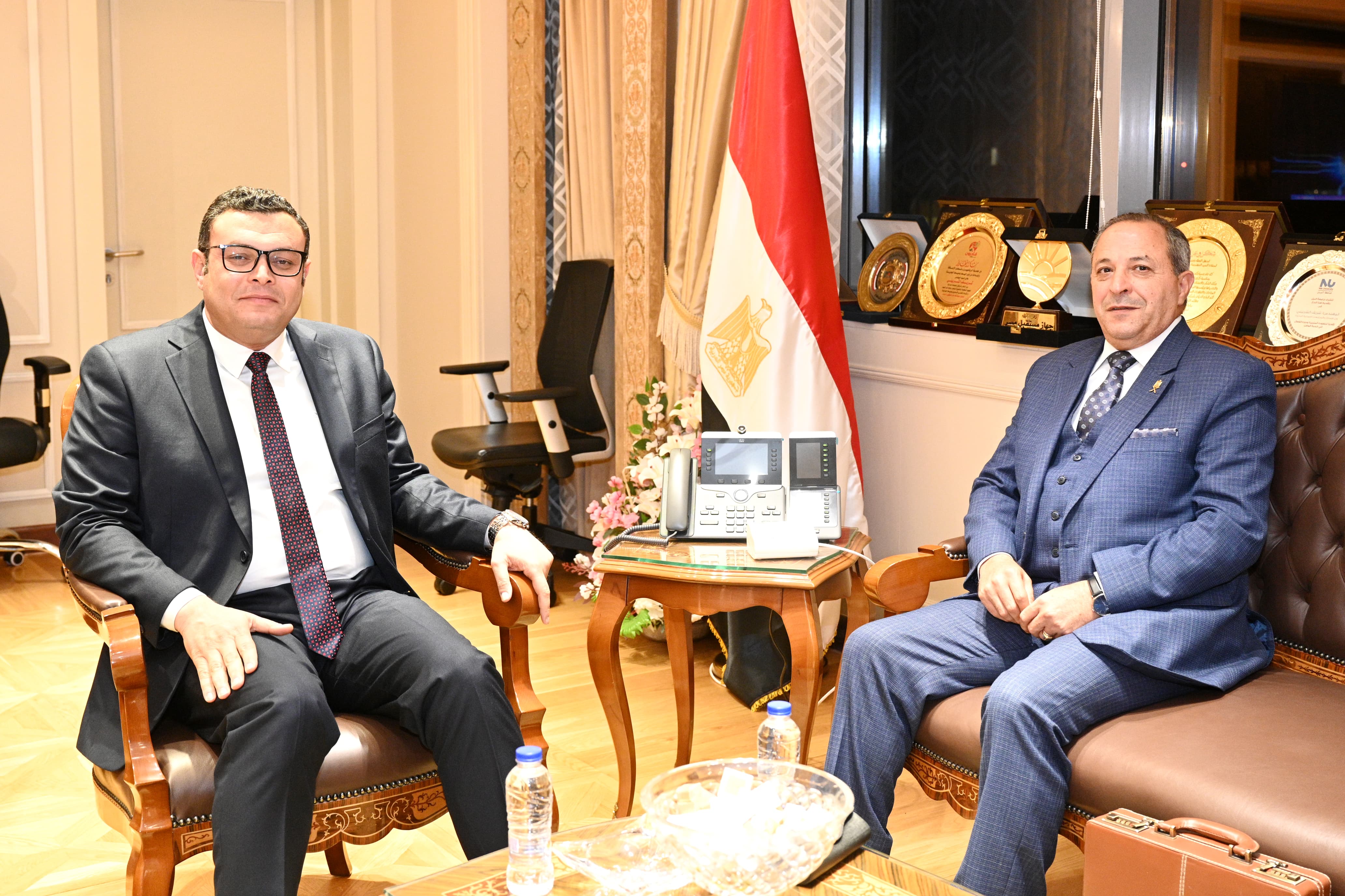 الشربيني وحبشي يتفقان على خطة مواجهة الأمطار والسيول الموسمية ببورسعيد