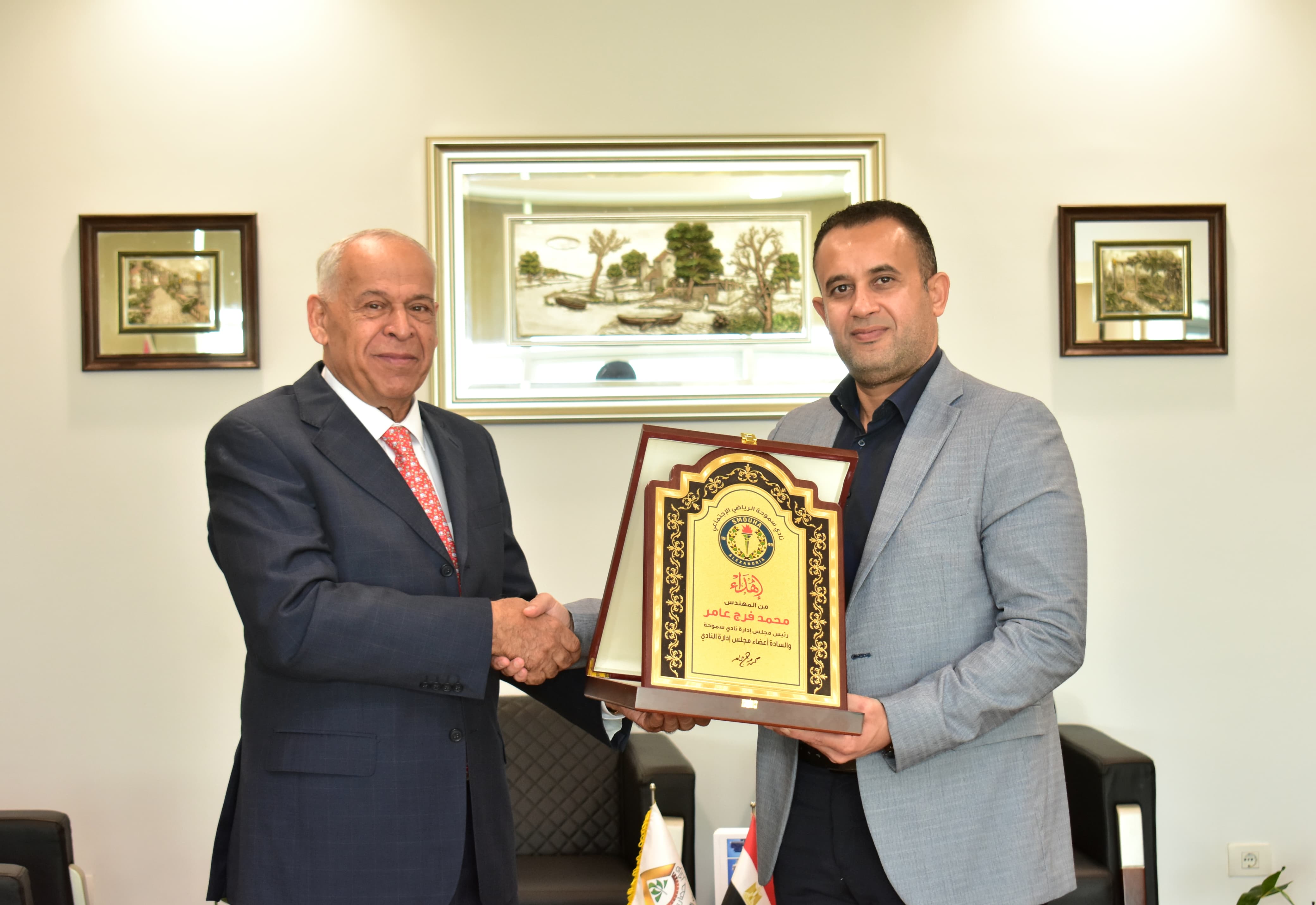 مجموعة فرج الله تكرم رئيس جهاز العلمين الجديدة