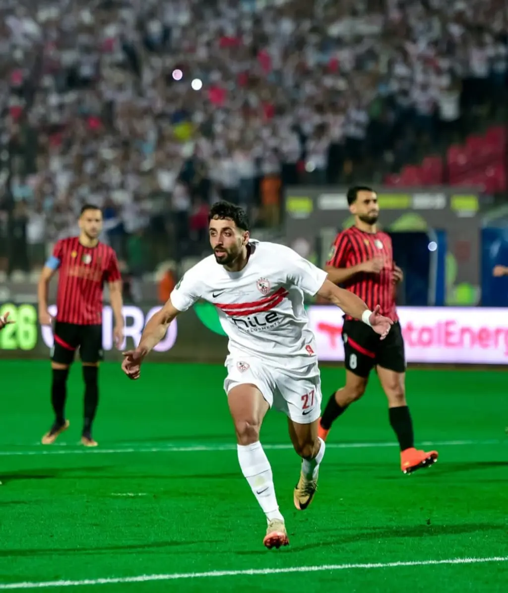 الزمالك يتقدم على اتحاد العاصمة بهدف الدباغ في نهائي الكونفيدرالية