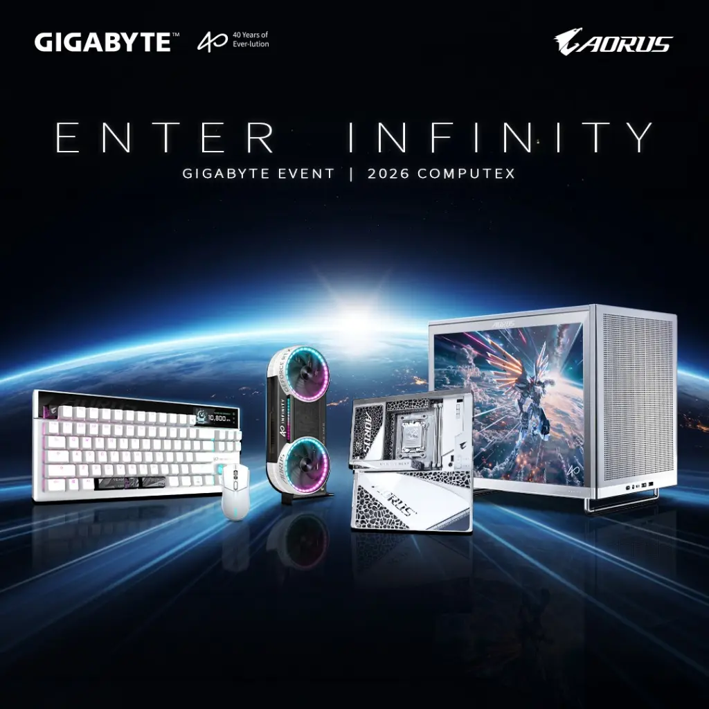 GIGABYTE تكشف أكبر منظومة منتجات في تاريخها خلال COMPUTEX 2026 تحت شعار «ENTER INFINITY»