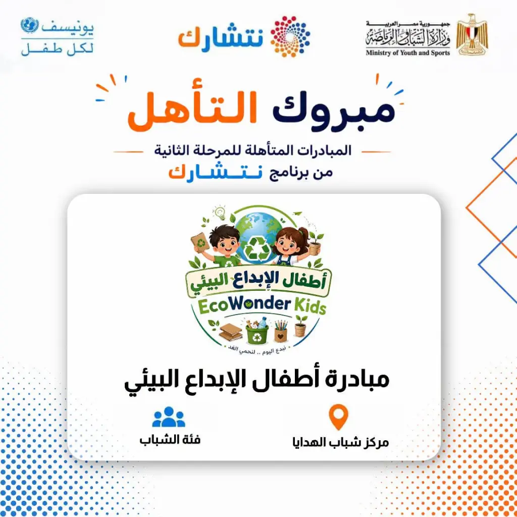  7 مبادرات شبابية من أسيوط تتنافس في «نتشارك».. و22 أغسطس إعلان المبادرة المتأهلة للتقييم القومي